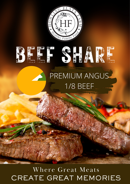 Beef 1/8 Share - Certified Grass-Fed & Humane (Deposit $357): "An Eighth Share of Grass-Fed Beef."